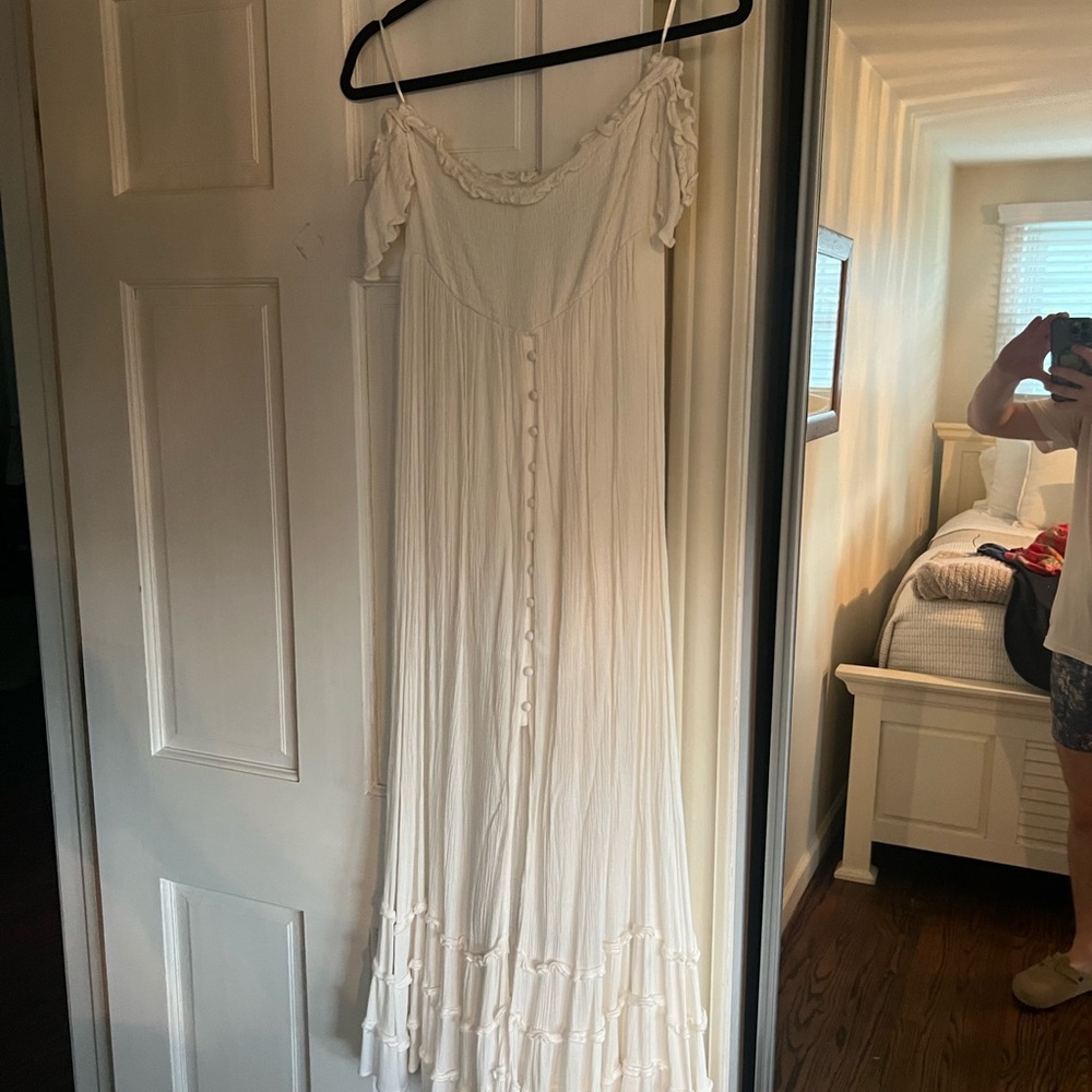 Everything But Water off the shoulder maxi dress